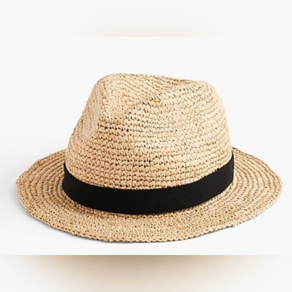 J. Crew Straw with Black Band Size M/L
